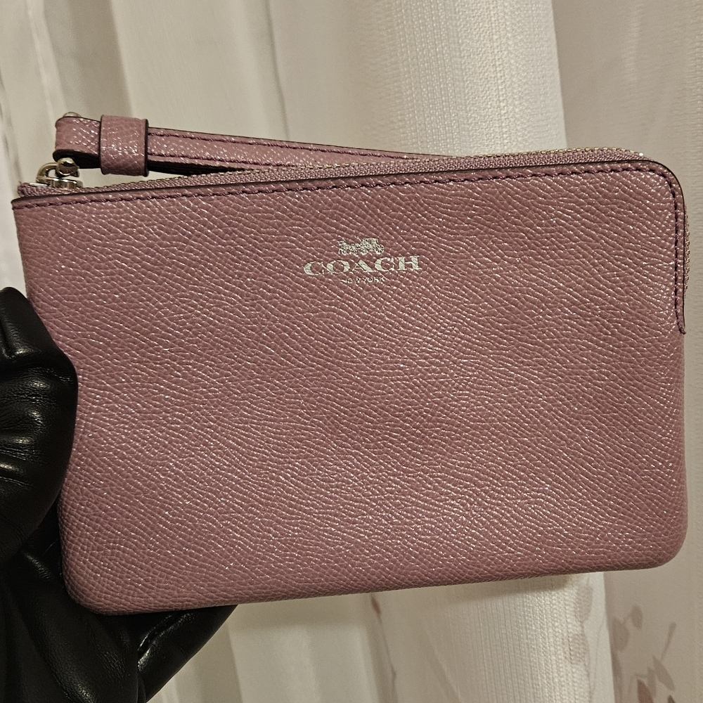 Coach Mauve Zip Wristlet - NWOT
